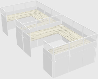 U-shaped cubicle