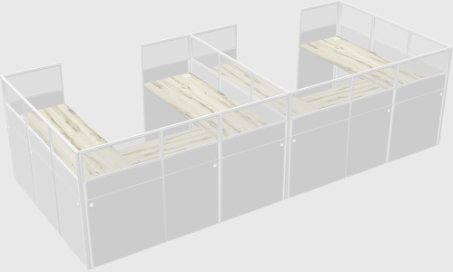 U-shaped cubicle