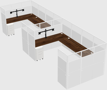 U-shaped cubicle