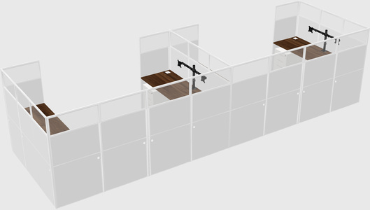 U-shaped cubicle