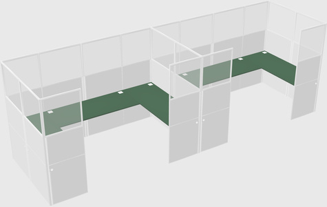 U-shaped cubicle