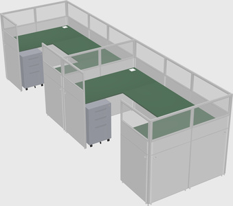 U-shaped cubicle