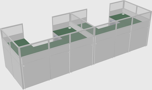 U-shaped cubicle