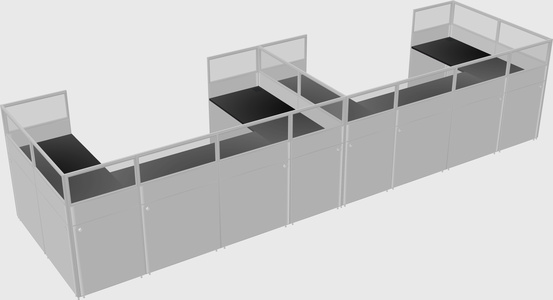 U-shaped cubicle