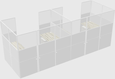 Cabine en u