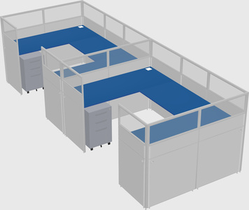 U-shaped cubicle