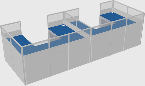 U-shaped cubicle