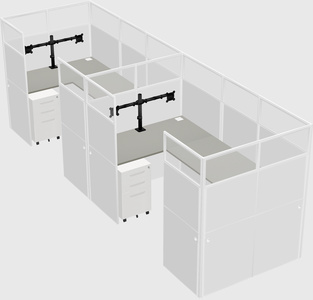 U-shaped cubicle
