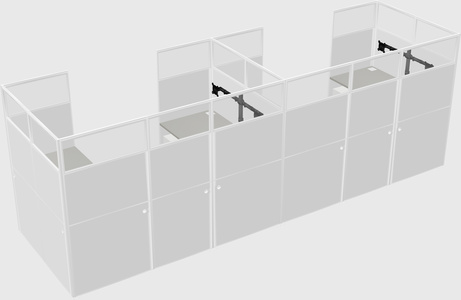 U-shaped cubicle