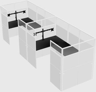 U-shaped cubicle