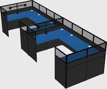 U-shaped cubicle