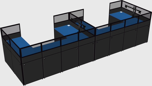 U-shaped cubicle