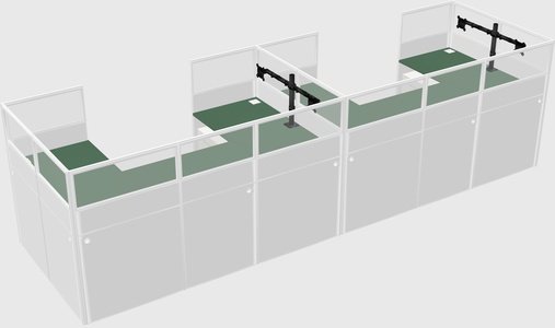 U-shaped cubicle