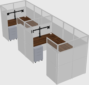 U-shaped cubicle