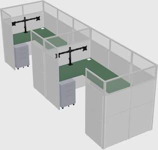 U-shaped cubicle