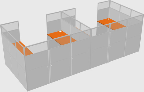 Cabine en u