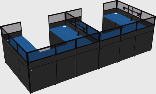 U-shaped cubicle
