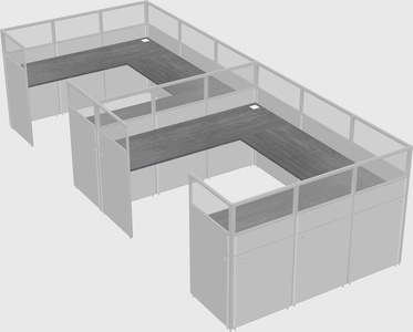 U-shaped cubicle