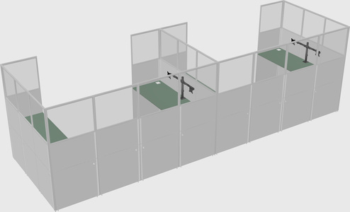 U-shaped cubicle