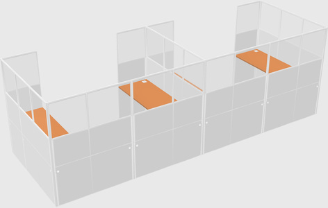 U-shaped cubicle