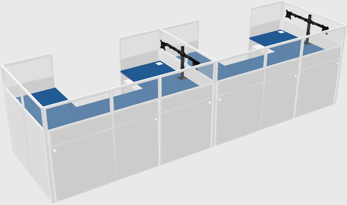 U-shaped cubicle