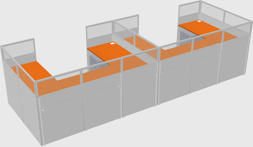 U-shaped cubicle