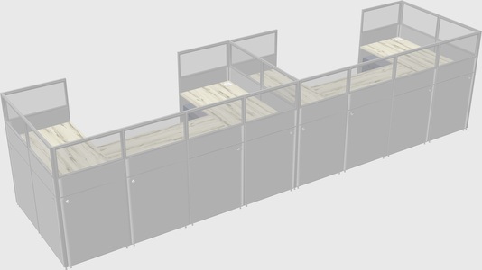 Cabine en u