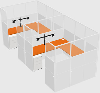 U-shaped cubicle