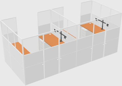 U-shaped cubicle