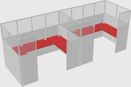U-shaped cubicle