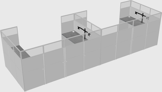 U-shaped cubicle