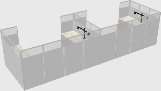 U-shaped cubicle