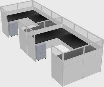 U-shaped cubicle