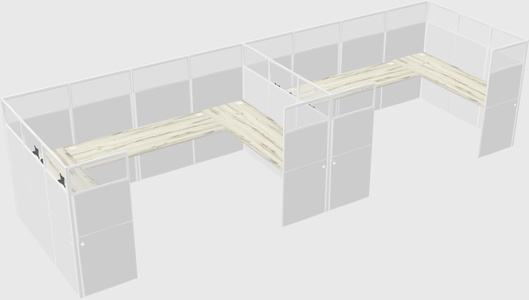 U-shaped cubicle