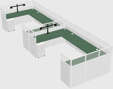 U-shaped cubicle