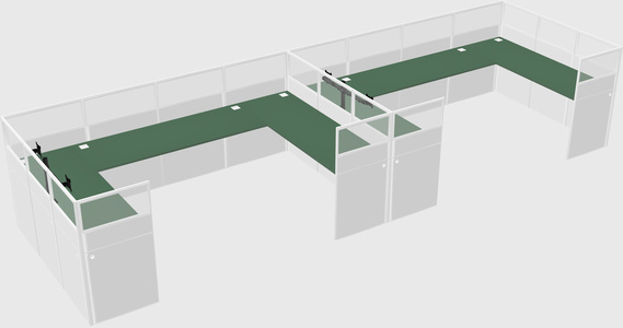 U-shaped cubicle