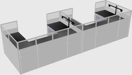 Cabine en u