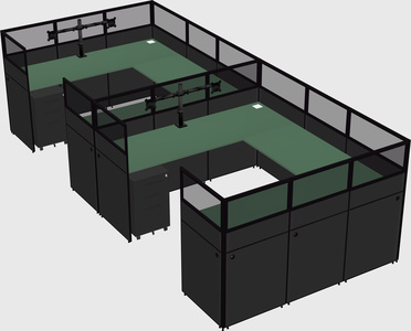 U-shaped cubicle