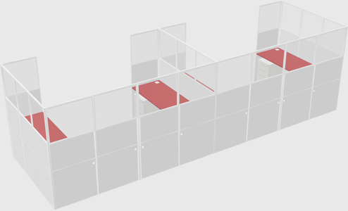 U-shaped cubicle