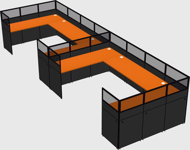 U-shaped cubicle