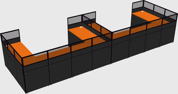 U-shaped cubicle
