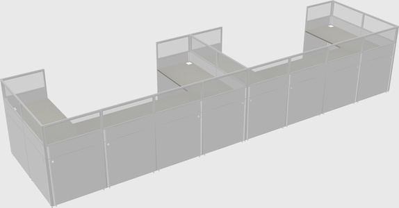 U-shaped cubicle