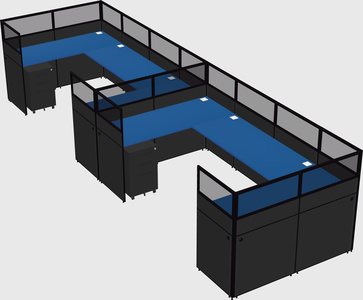 U-shaped cubicle