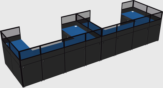 U-shaped cubicle