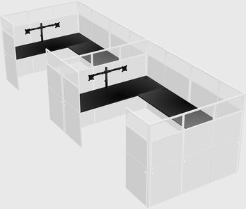 U-shaped cubicle