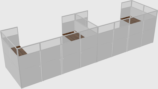 U-shaped cubicle