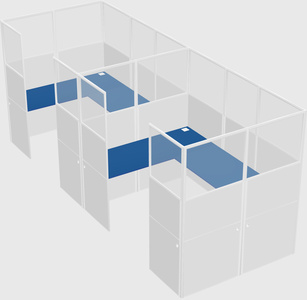 U-shaped cubicle