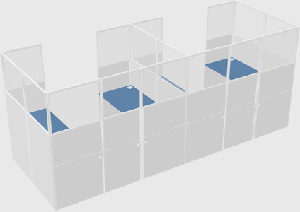 U-shaped cubicle
