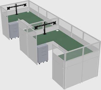 U-shaped cubicle