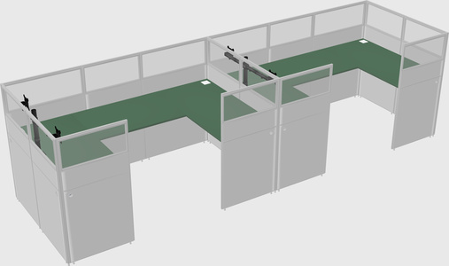 U-shaped cubicle